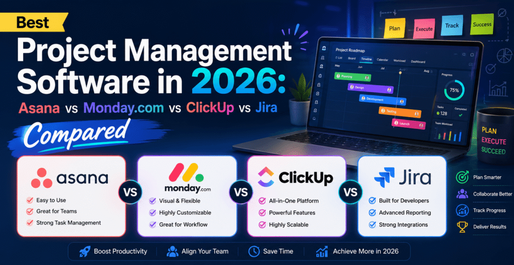 Best Project Management Software in 2026: Asana vs Monday.com vs ClickUp vs Jira Compared