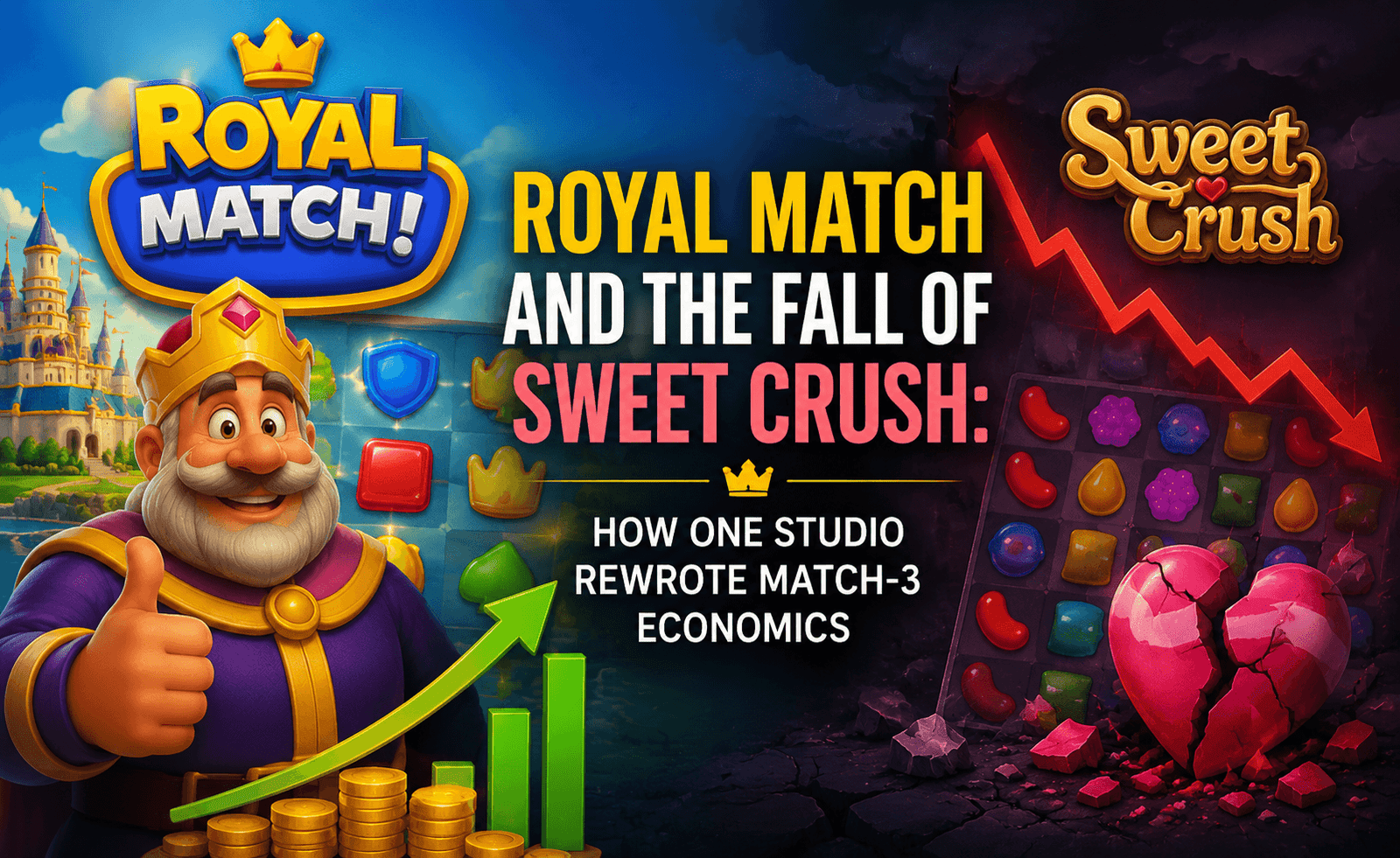 Royal Match and the Fall of Sweet Crush: How One Studio Rewrote Match-3 Economics